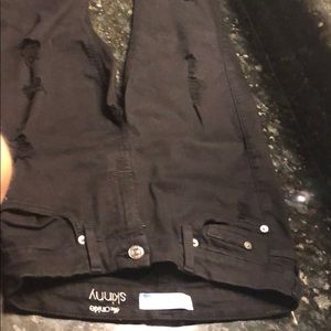 Black seven ripped jeans